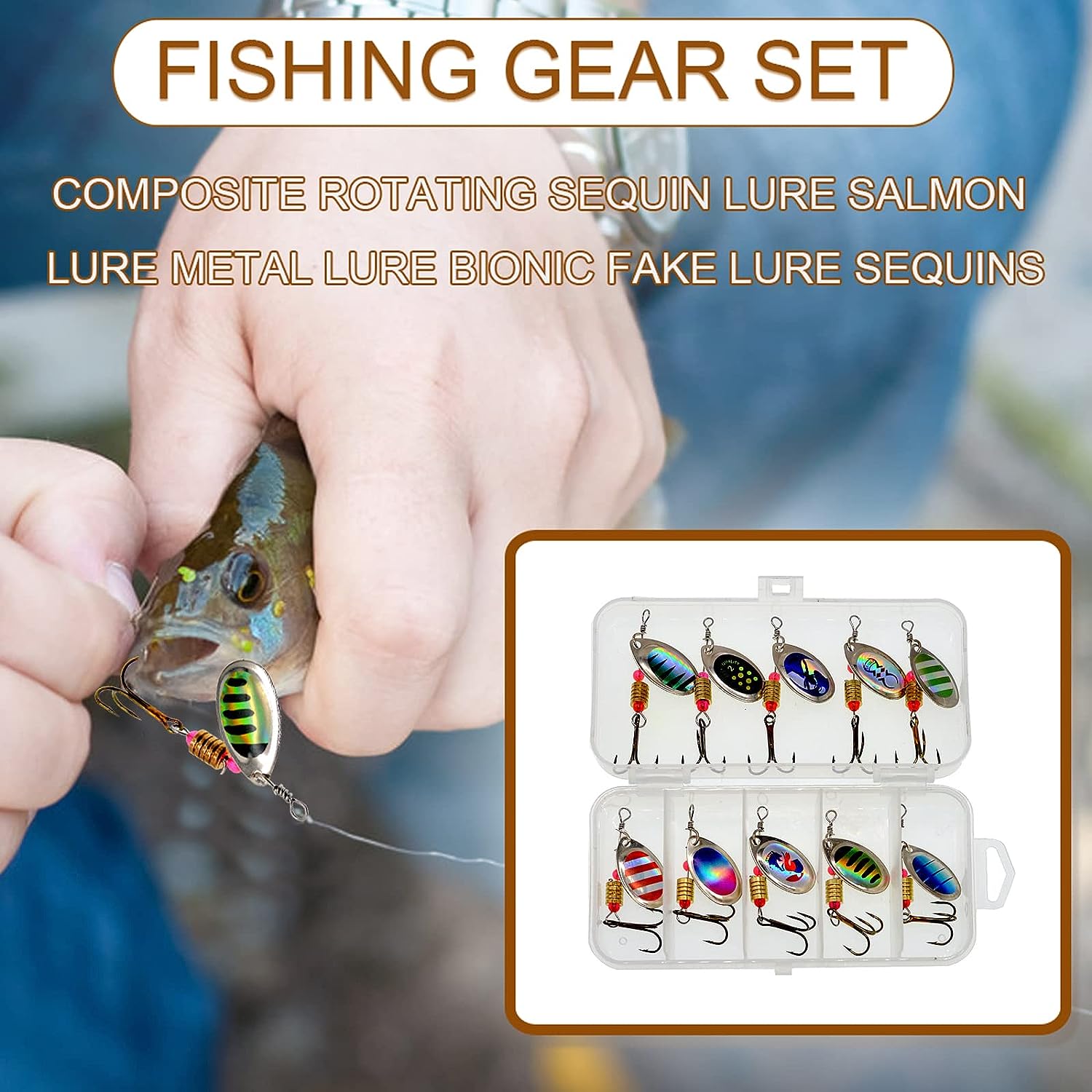 Fishing Lure Spinner Spoon Set 10/16PCS with Tackle Bag