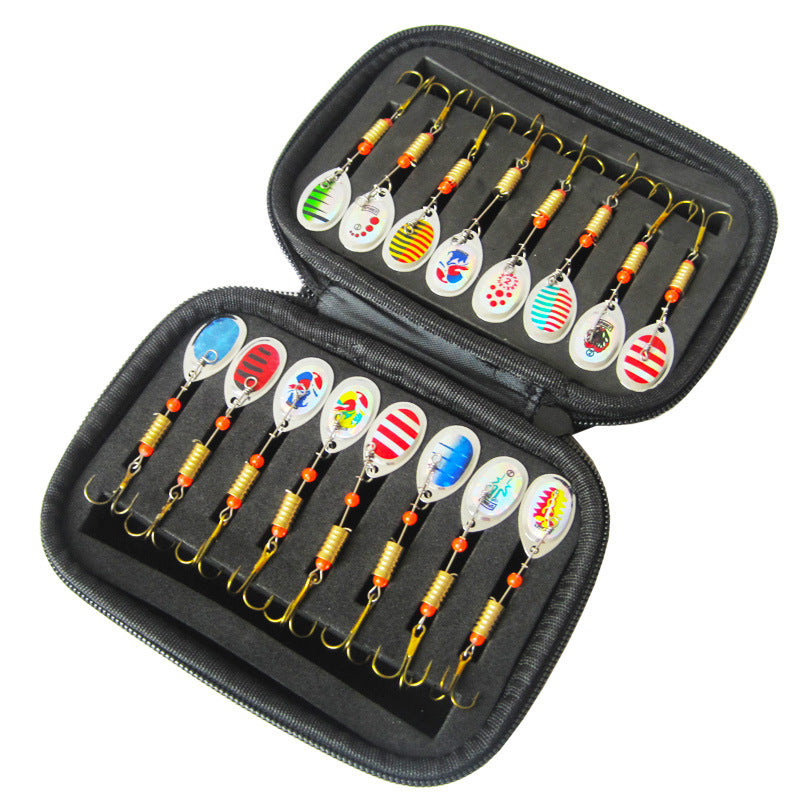 Fishing Lure Spinner Spoon Set 10/16PCS with Tackle Bag