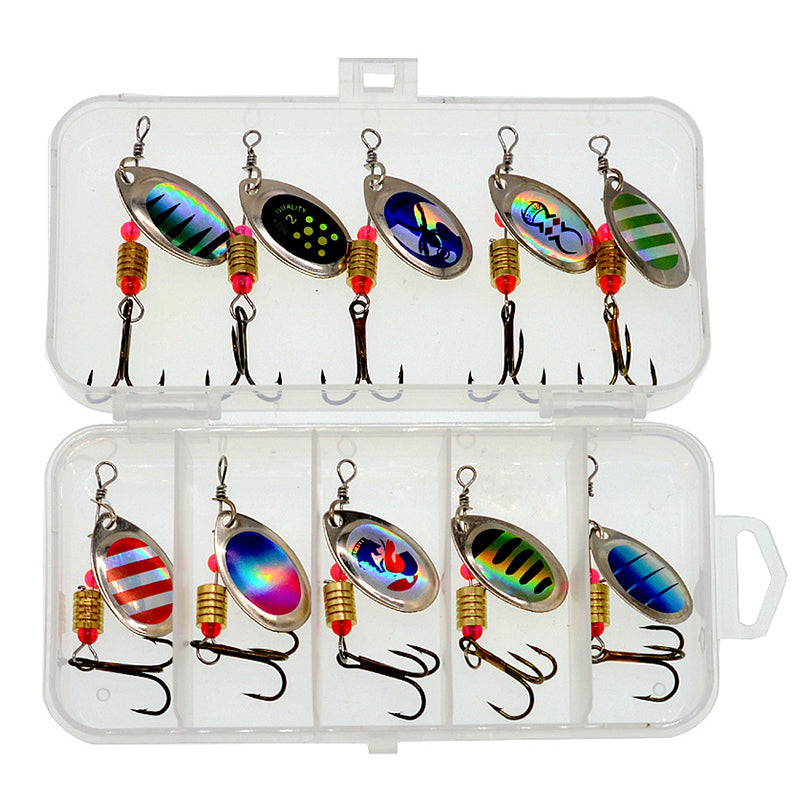 Fishing Lure Spinner Spoon Set 10/16PCS with Tackle Bag