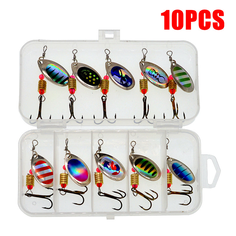 Fishing Lure Spinner Spoon Set 10/16PCS with Tackle Bag