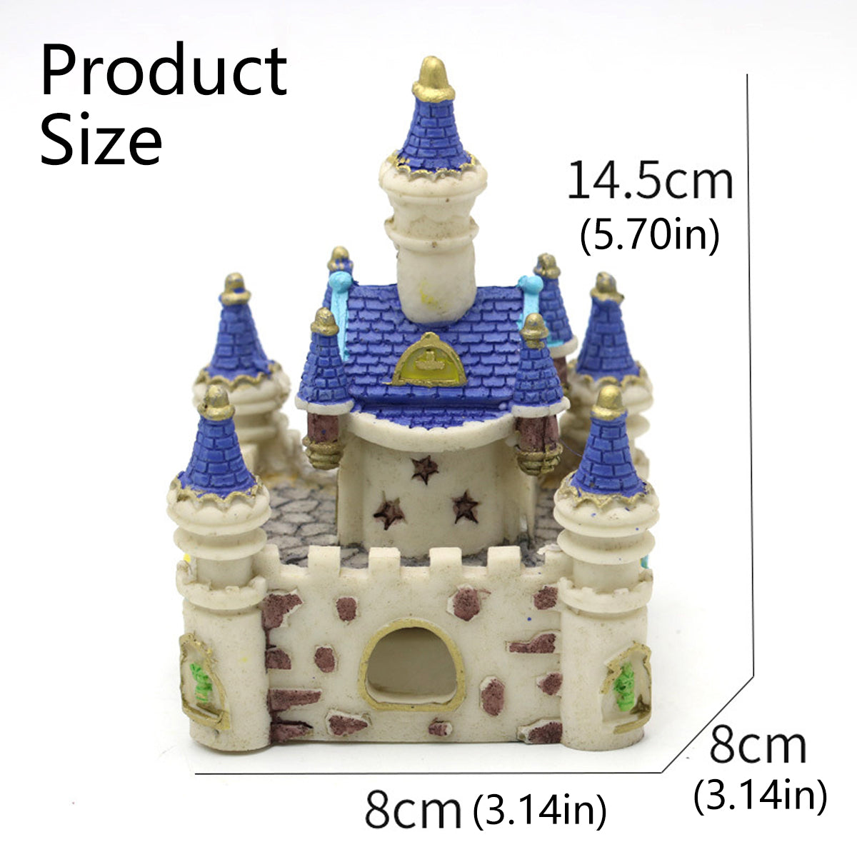 Resin Castle Aquarium Ornament