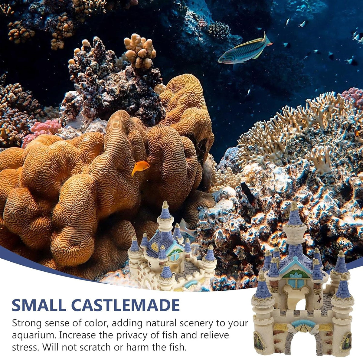 Resin Castle Aquarium Ornament