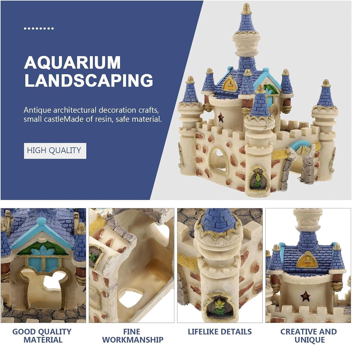 Resin Castle Aquarium Ornament