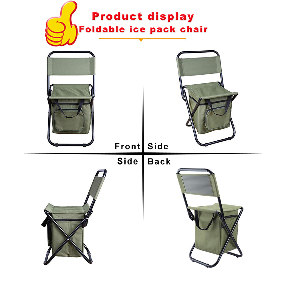 Folding Camping Chair Backpack Lightweight Outdoor Fishing Stool Portable Seat