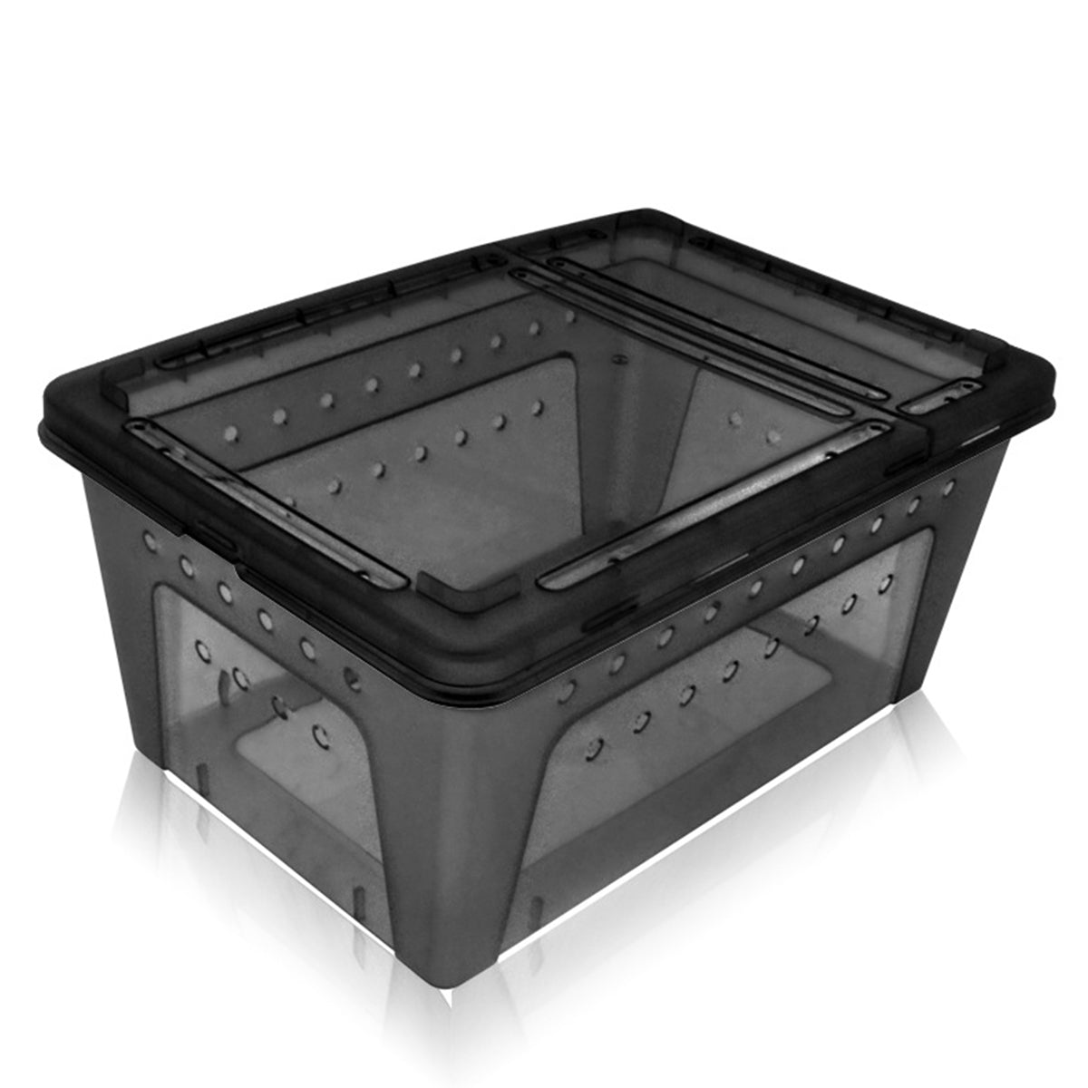 Reptile Breeder Box Transparent Insect Terrarium With Feeding Bowl