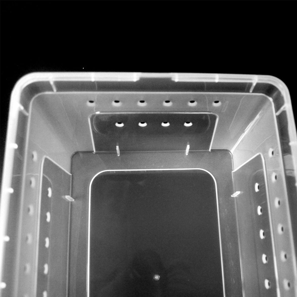 Reptile Breeder Box Transparent Insect Terrarium With Feeding Bowl