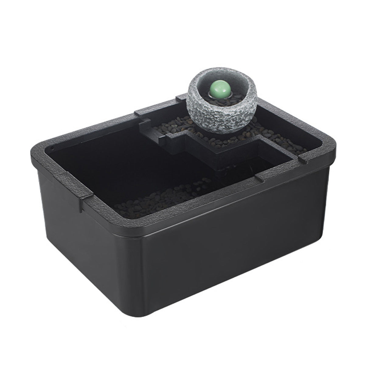 Modern Desktop Fish Tank with Water Circulation and LED Light