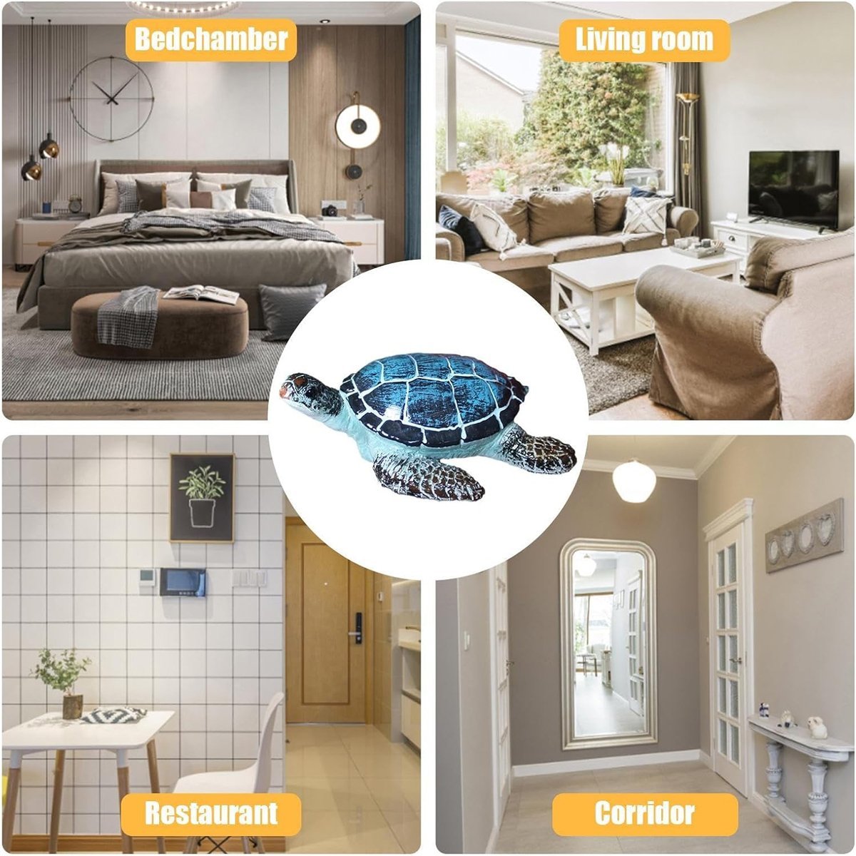 Resin Sea Turtle Aquarium Ornament Underwater Decor for Home and Fish Tank