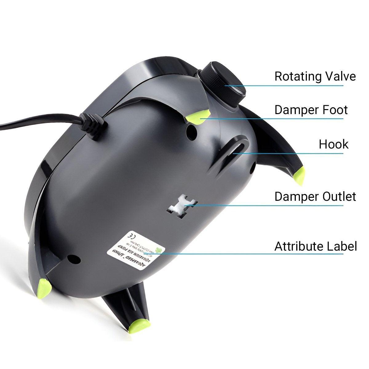 High-power Fish Tank Aquarium Oxygen Pump 5W 8W 10W Adjustable Air Flow Quiet Operation