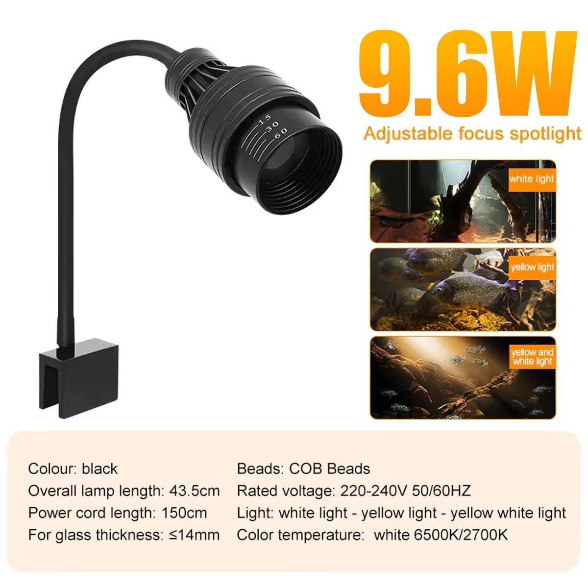 Fish Tank Lamp Led Clip Lamp Sanhu Ornamental Native Tank Water Grass Sea Tank Landscaping Special Focusing Ornamental Spotlight
