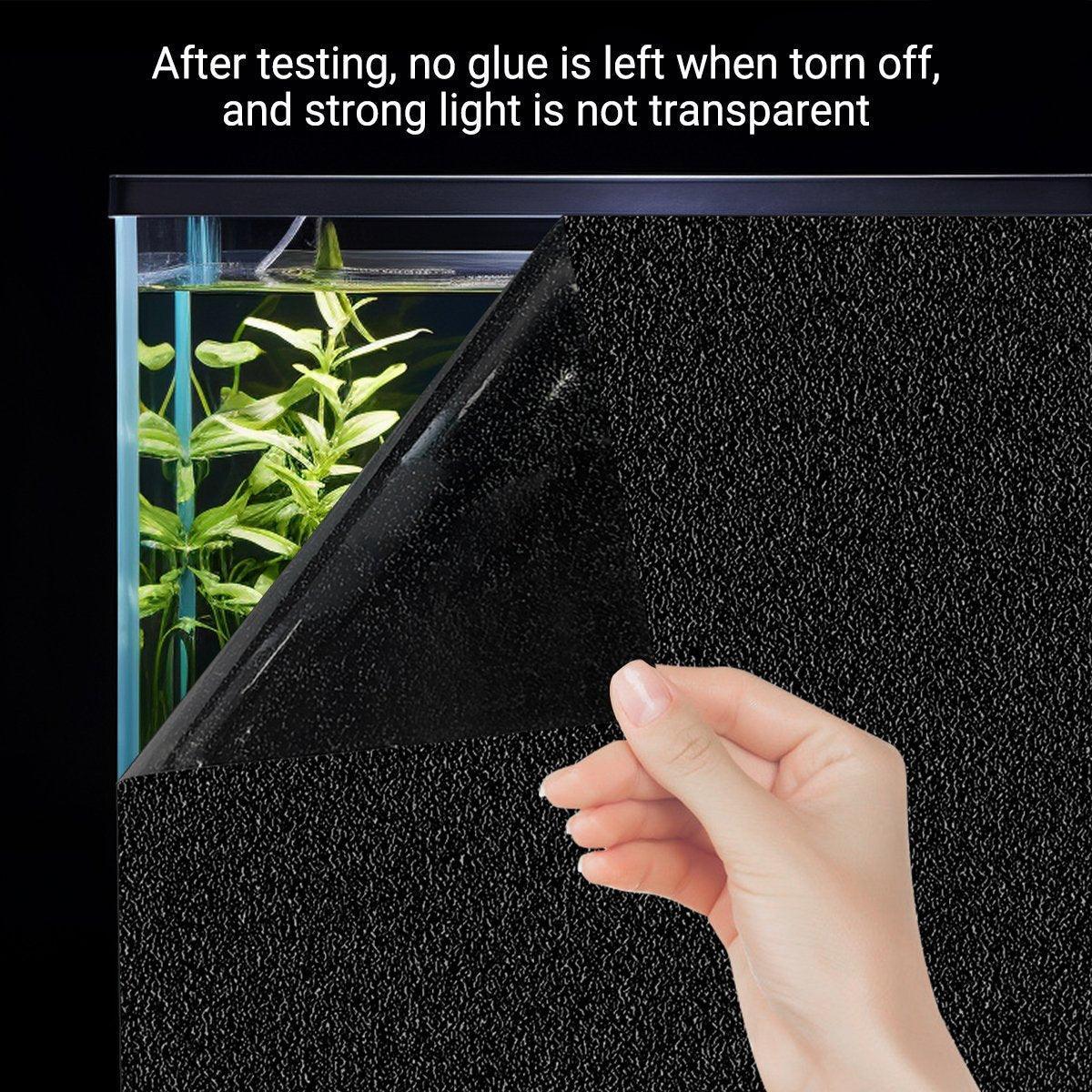 10PCS Black Aquarium Background Sticker Self Adhesive Waterproof Fish Tank Film