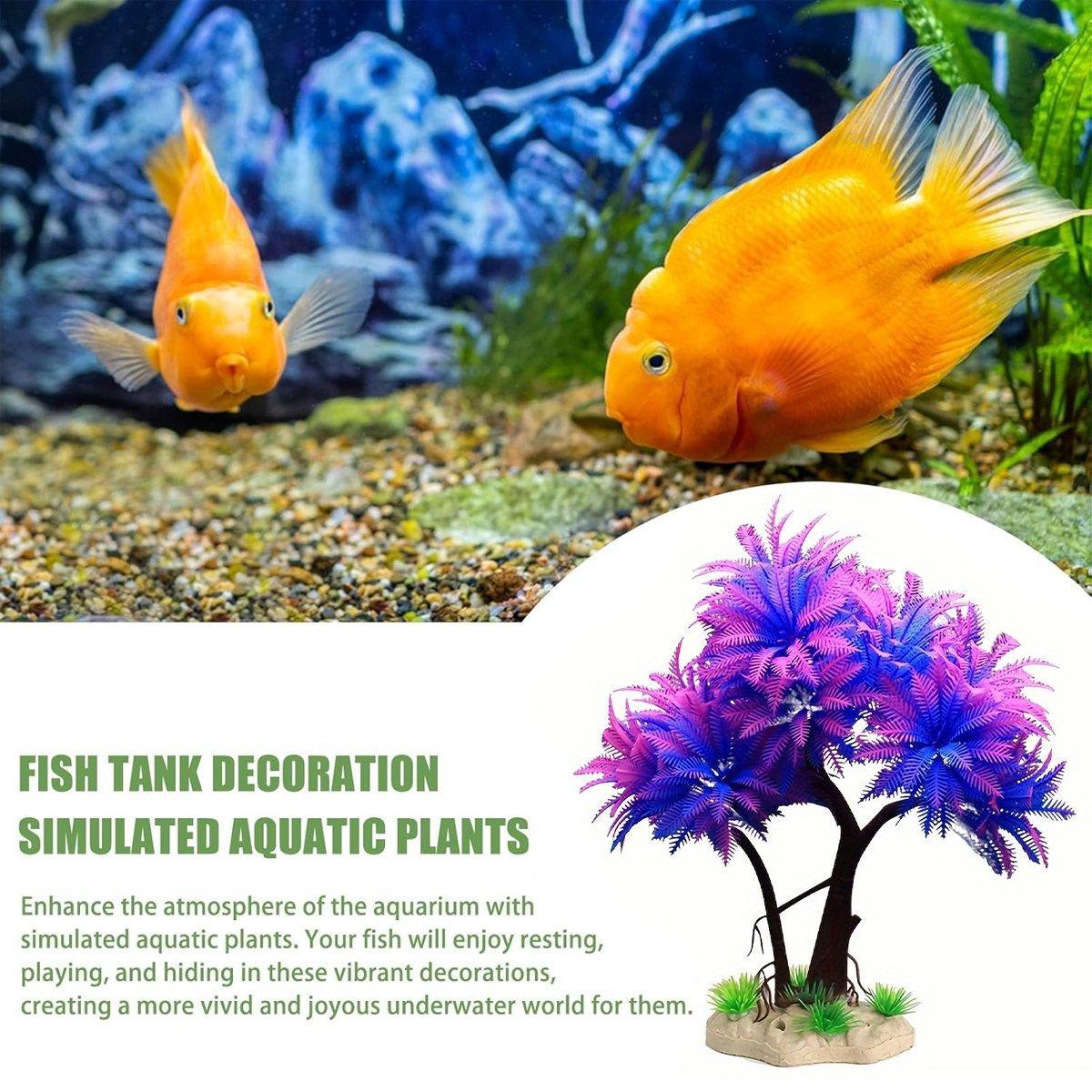 Fish Tank Landscape Decoration Simulation Water Grass Sand Plate Bonsai Ornaments Plastic Fake Water Grass