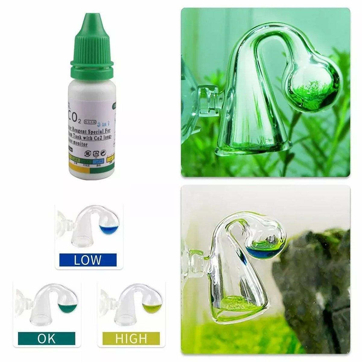 Aquatic CO2 Glass Drop Checker for Accurate Aquarium Monitoring
