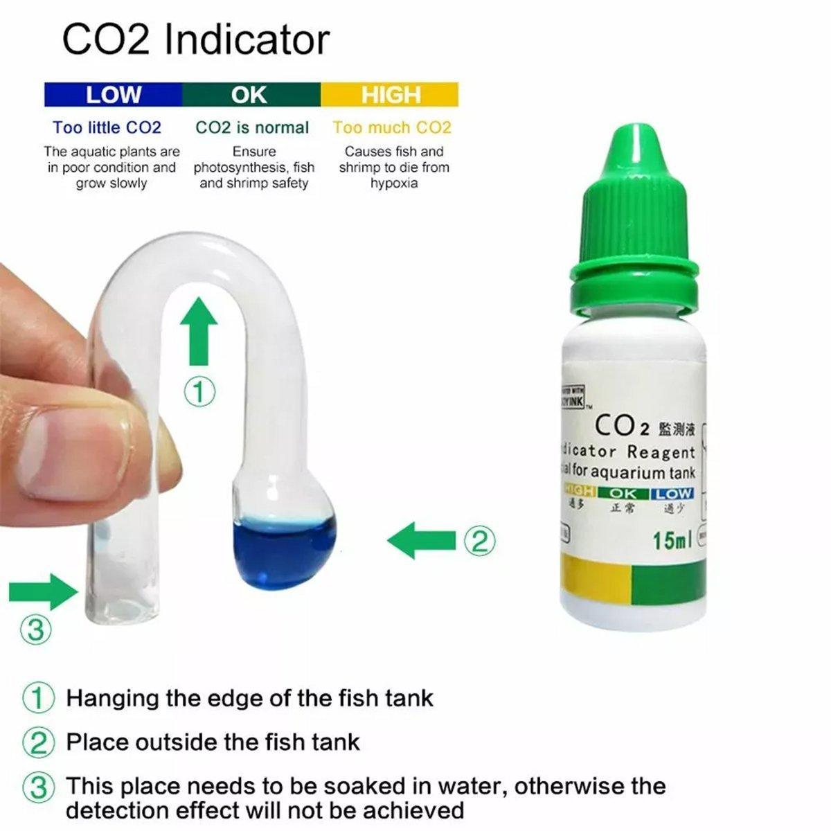 Aquatic CO2 Glass Drop Checker for Accurate Aquarium Monitoring