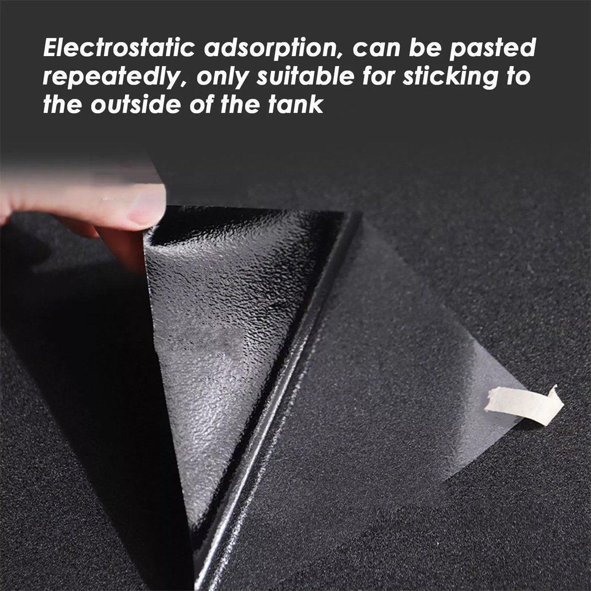 10PCS Black Aquarium Background Sticker Self Adhesive Waterproof Fish Tank Film