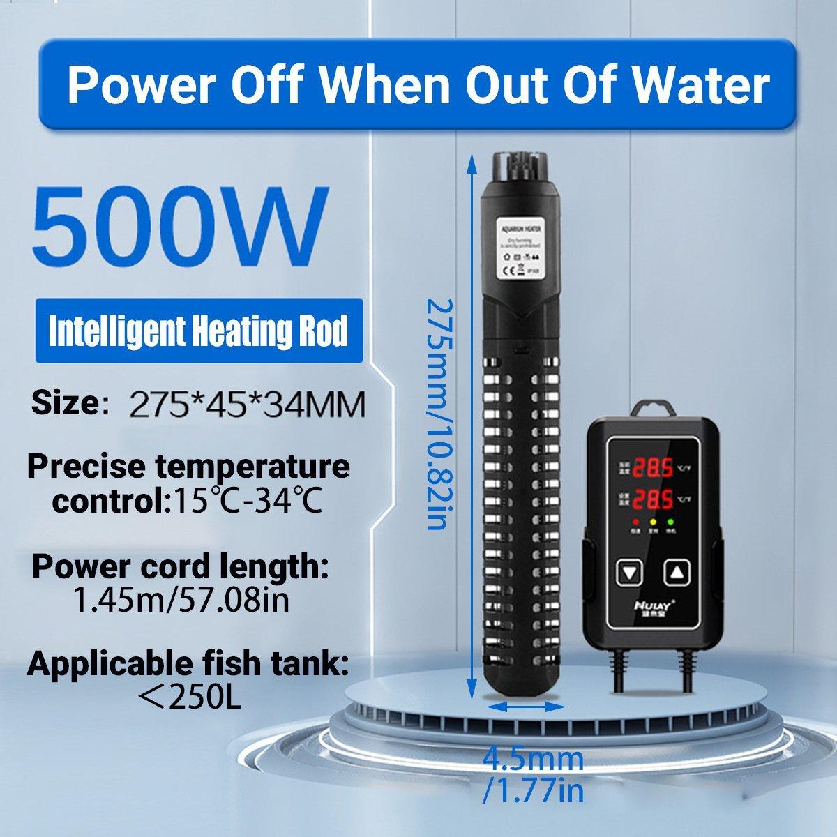 Smart Fish Tank Heater Energy Efficient Thermostat Adjustable for Fresh Water