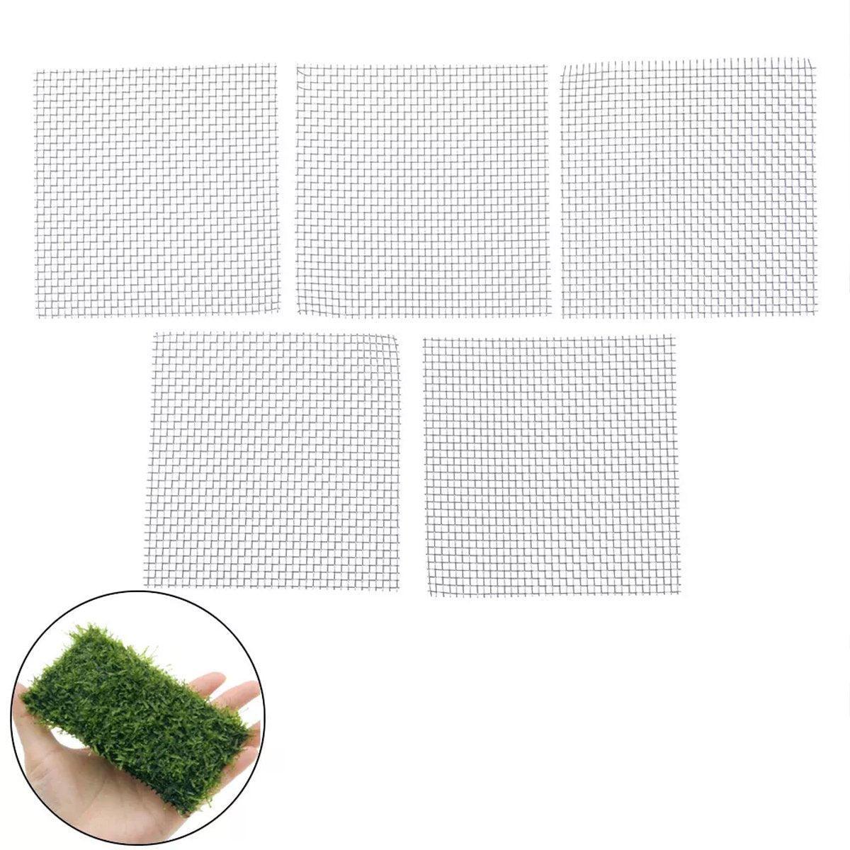 10pcs Stainless Steel Wire Mesh for Water Plants Fish Tank Aquarium Decoration