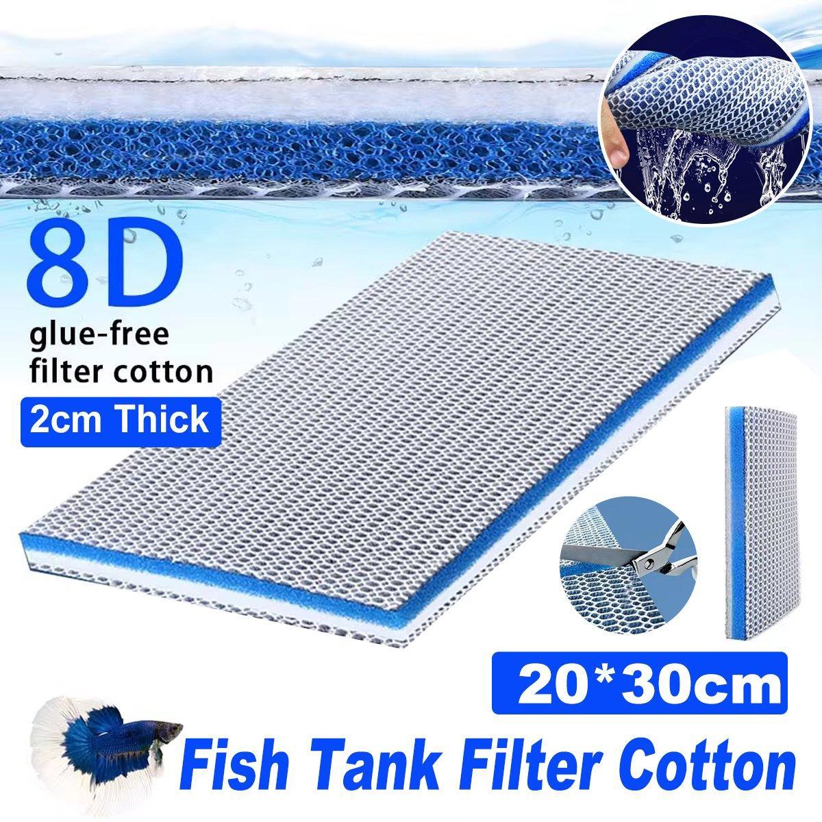 Fish Tank Filter Cotton 8D Water Purification Biochemical Sponge High Density Thickening Upper Filter Special Material