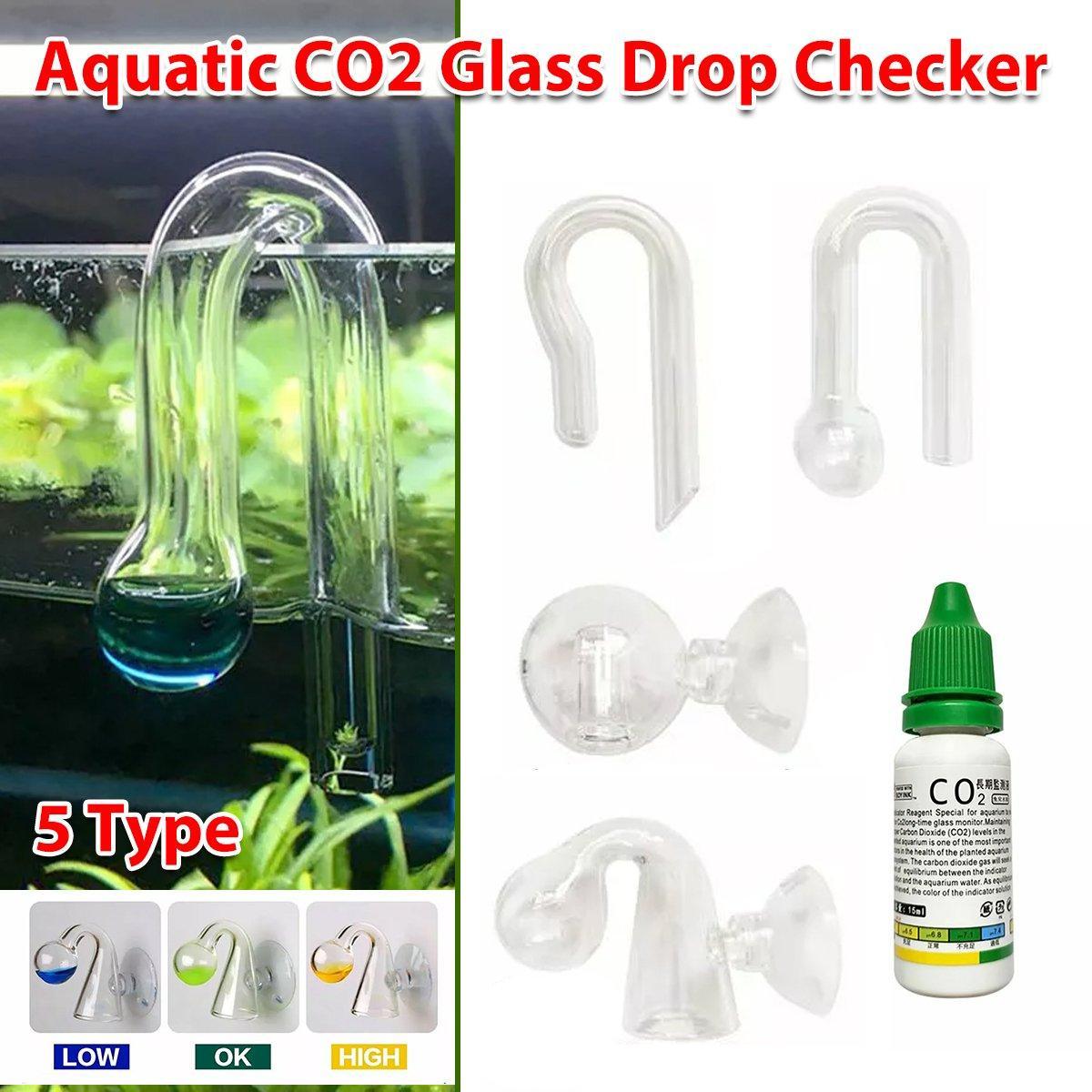 Aquatic CO2 Glass Drop Checker for Accurate Aquarium Monitoring