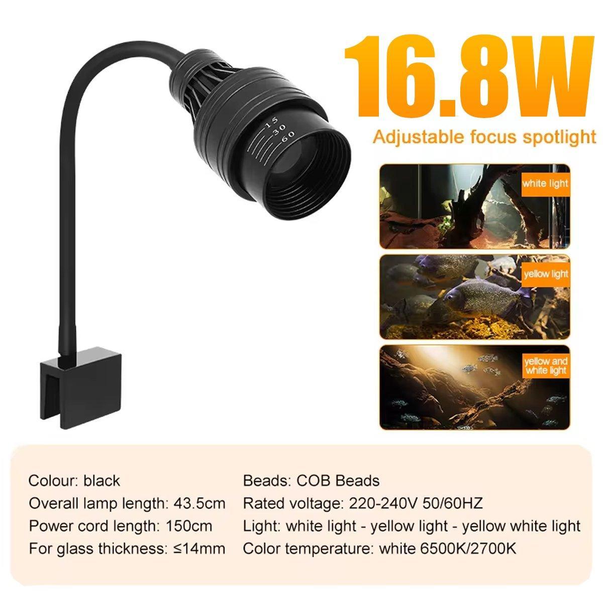 Fish Tank Lamp Led Clip Lamp Sanhu Ornamental Native Tank Water Grass Sea Tank Landscaping Special Focusing Ornamental Spotlight