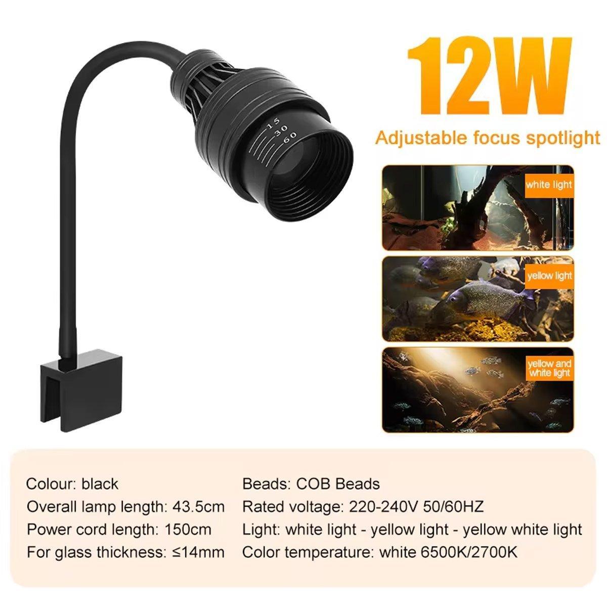 Fish Tank Lamp Led Clip Lamp Sanhu Ornamental Native Tank Water Grass Sea Tank Landscaping Special Focusing Ornamental Spotlight