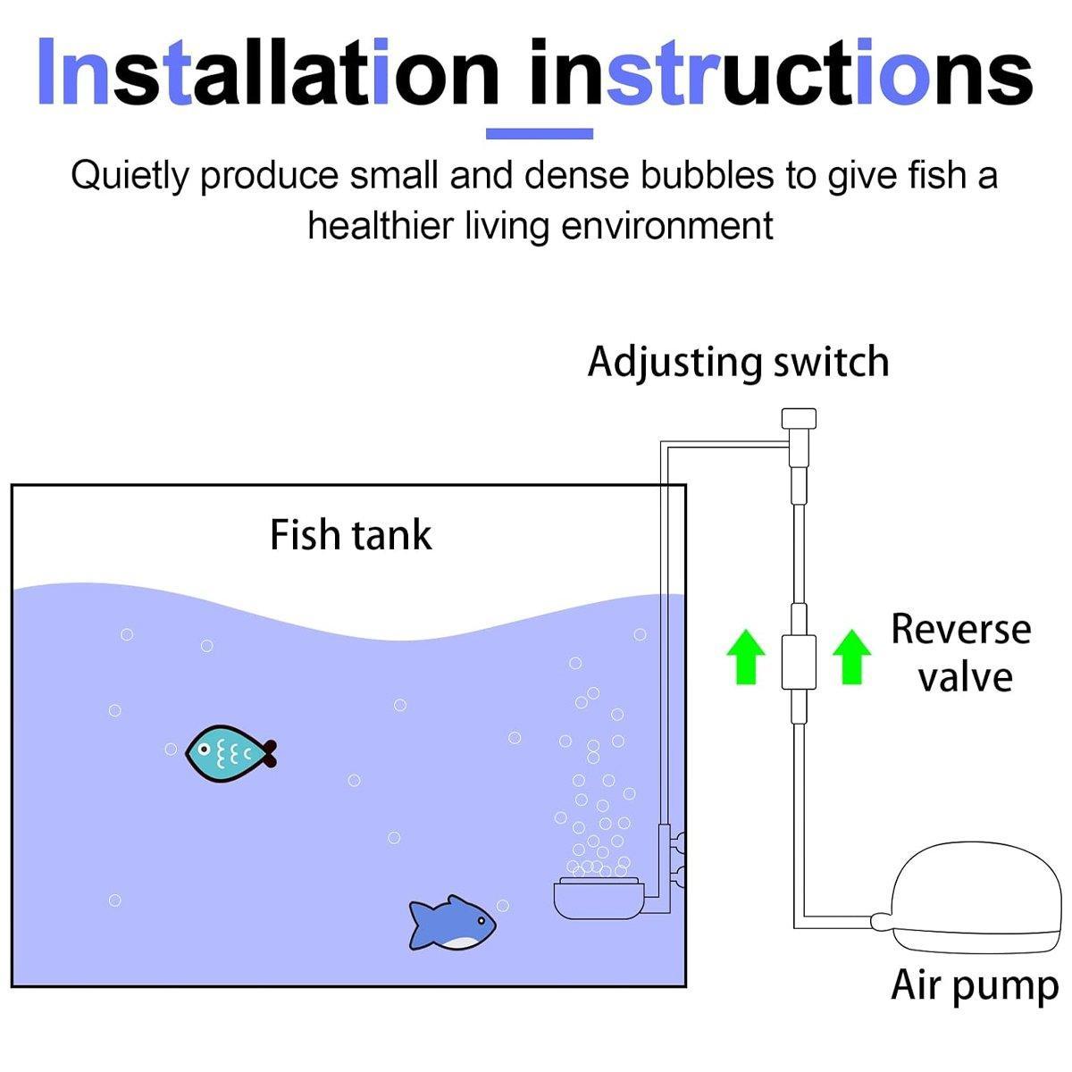 Aquarium Air Stones Quiet Bubble Stone Aerator Head Fish Tank Oxygen Pump Nano Air Disc Atomizer