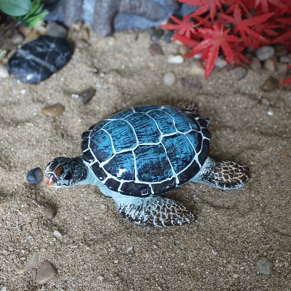 Resin Sea Turtle Aquarium Ornament Underwater Decor for Home and Fish Tank