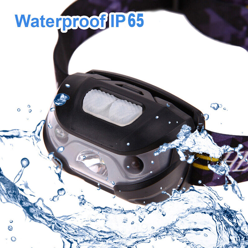 Rechargeable Induction Headlamp Motion Sensor LED Light