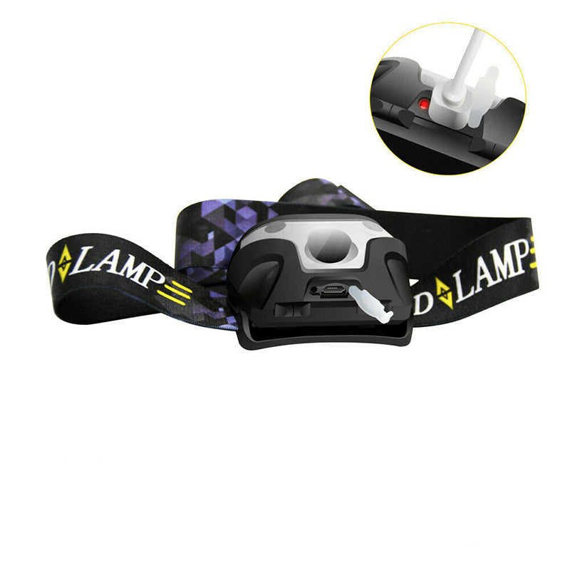 Rechargeable Induction Headlamp Motion Sensor LED Light