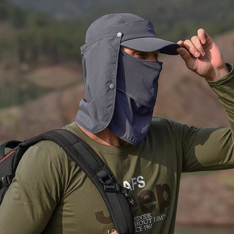 Unisex Face Neck Flap Hat Wide Brim Cap Hiking Fishing UV Sun Protection Outdoor