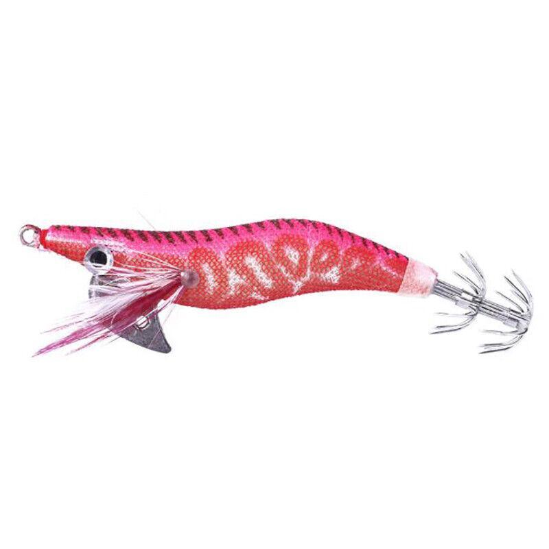4PCS Squid Jigs Lure 2.0 Egi with Glow Tail Dual Hook Tackle