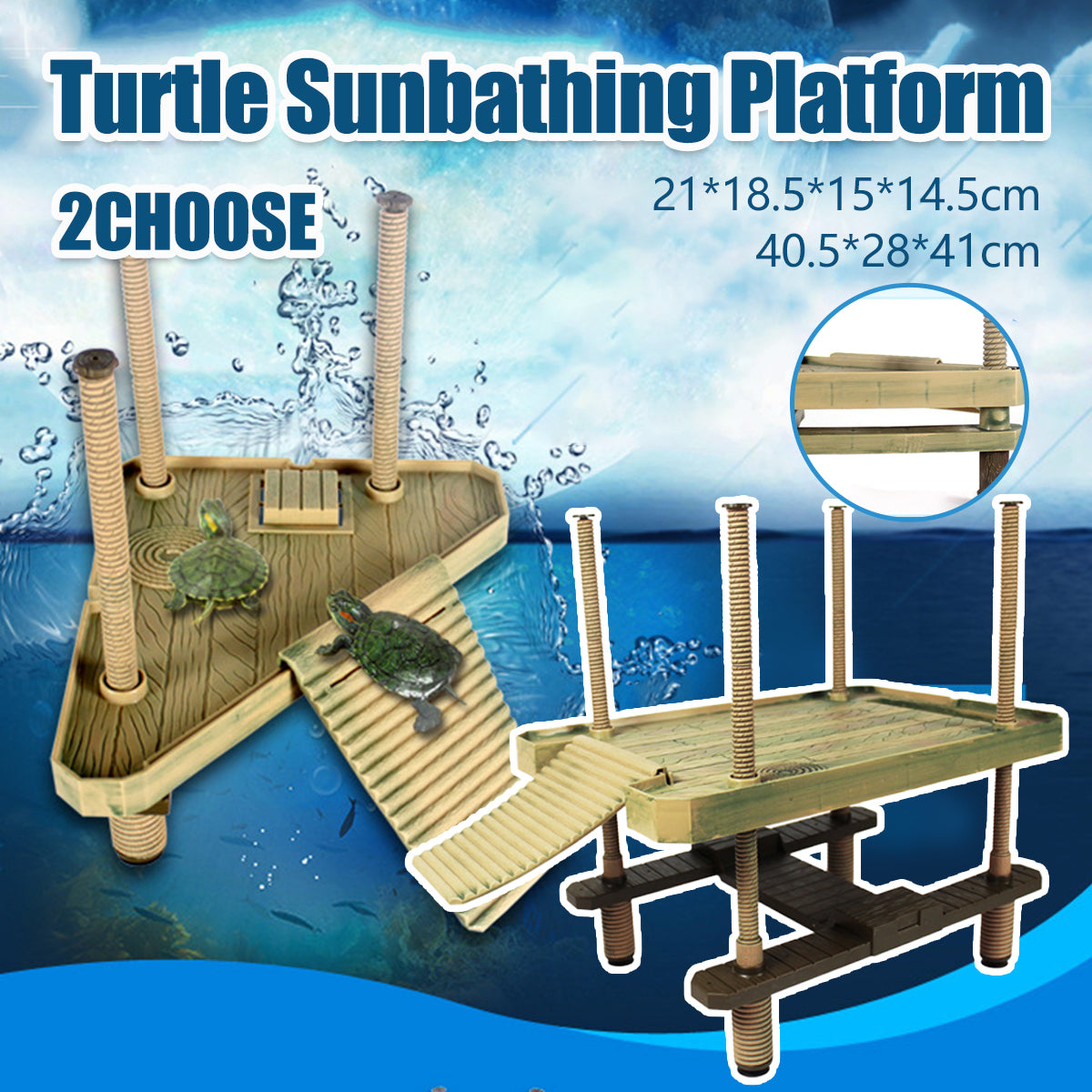 Turtle Floating Platform Basking Ramp For Aquarium Tank