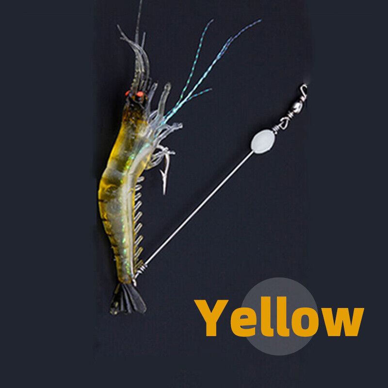 10PCS Luminous Shrimp Fishing Lures Set Saltwater & Freshwater