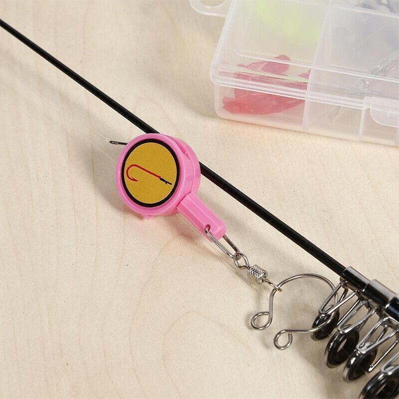 2PCS Fishing Hook Storage Box Quick Knot Safety Clip