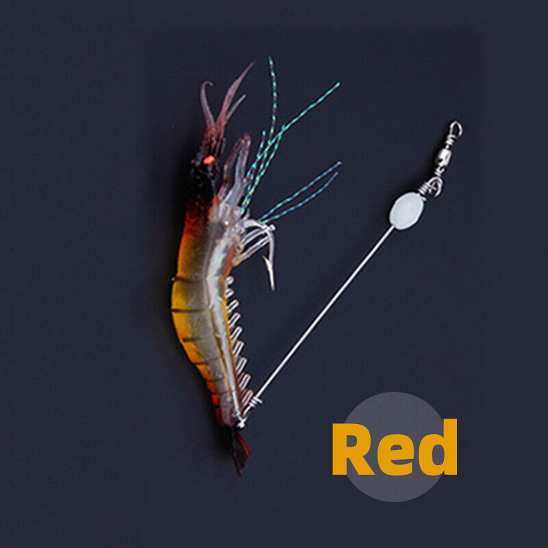 10PCS Luminous Shrimp Fishing Lures Set Saltwater & Freshwater