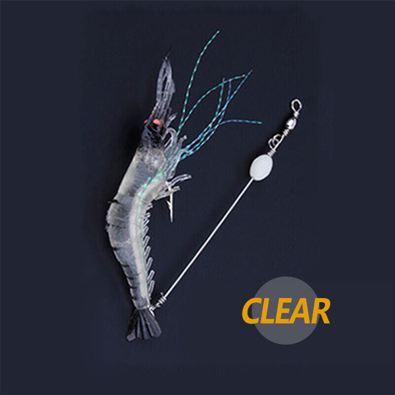 10PCS Luminous Shrimp Fishing Lures Set Saltwater & Freshwater