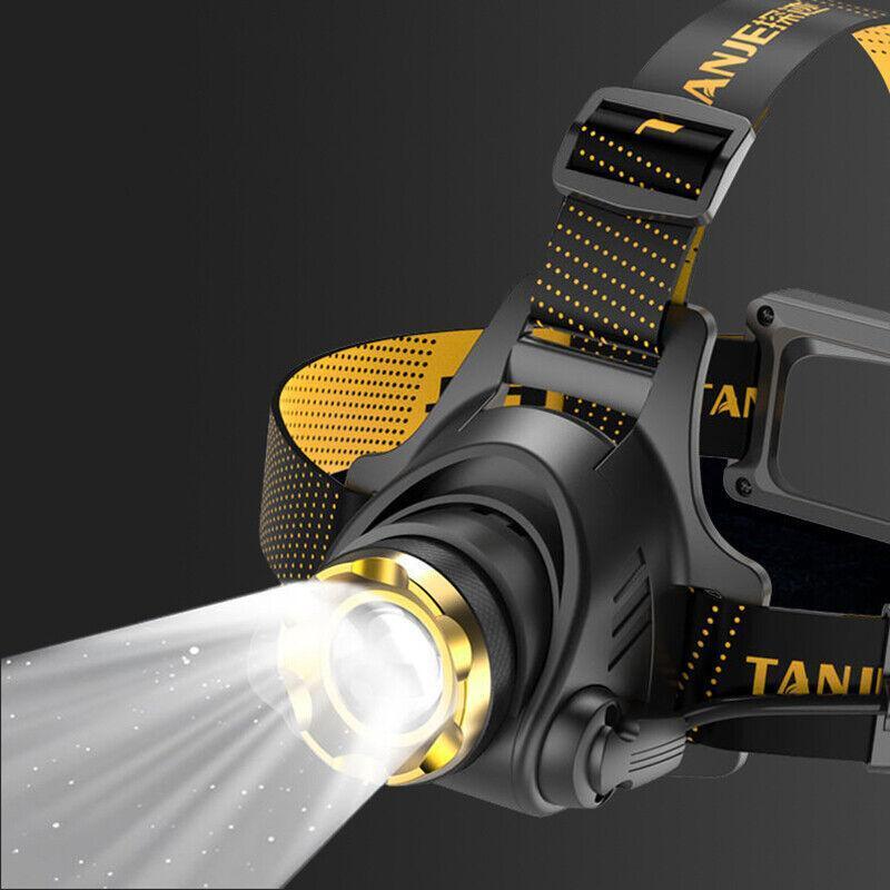 Rechargeable LED Headlamp Zoomable Waterproof Head Torch