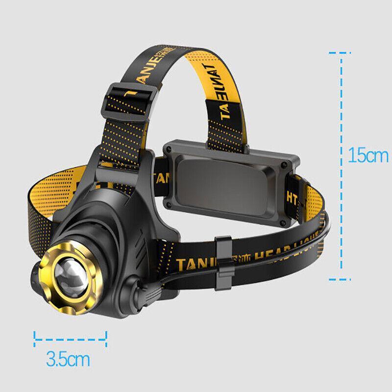 Rechargeable LED Headlamp Zoomable Waterproof Head Torch