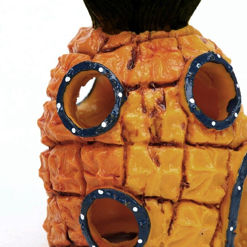 Pineapple House Fish Tank Decoration Aquarium Ornament Cave Hideout Hole Decor