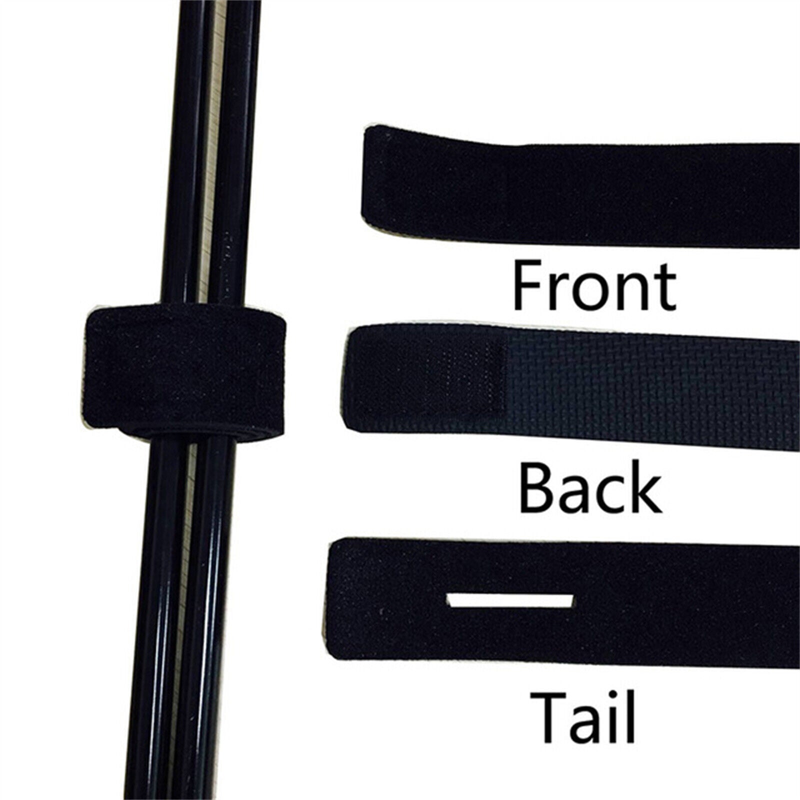 10-20X Fishing Rod Tie Strap Tackle Wrap Band Pole Holder Fastener Fishing Tool