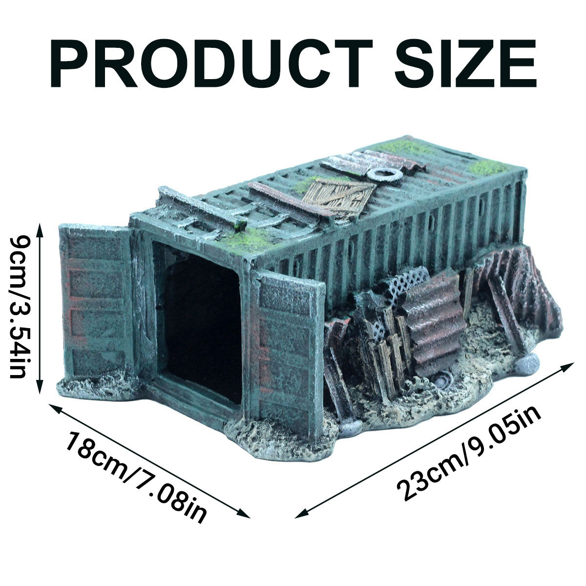 Aquarium Wreckage Container Decoration Resin Fish Tank Ornament