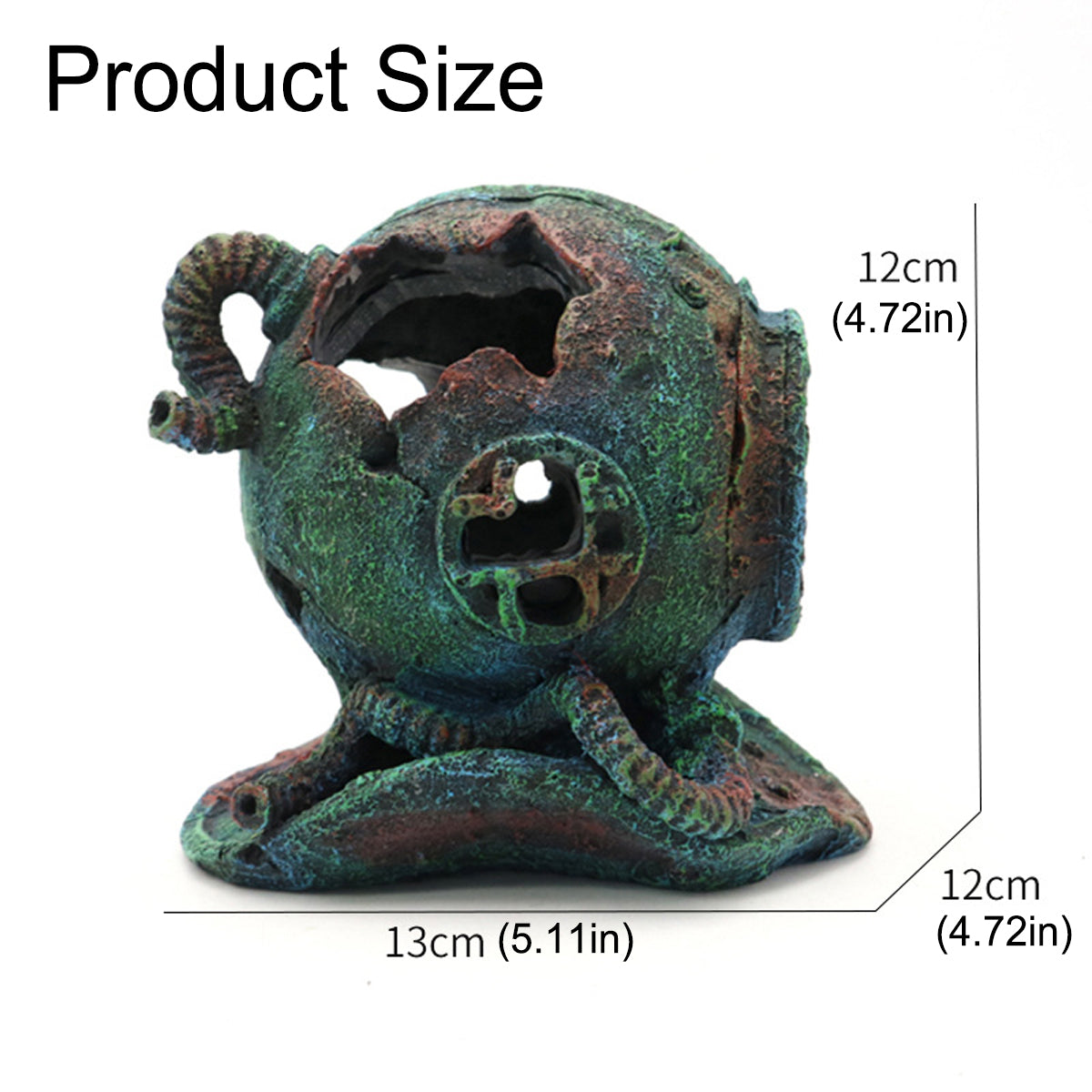 Resin Diving Helmet Aquarium Ornament