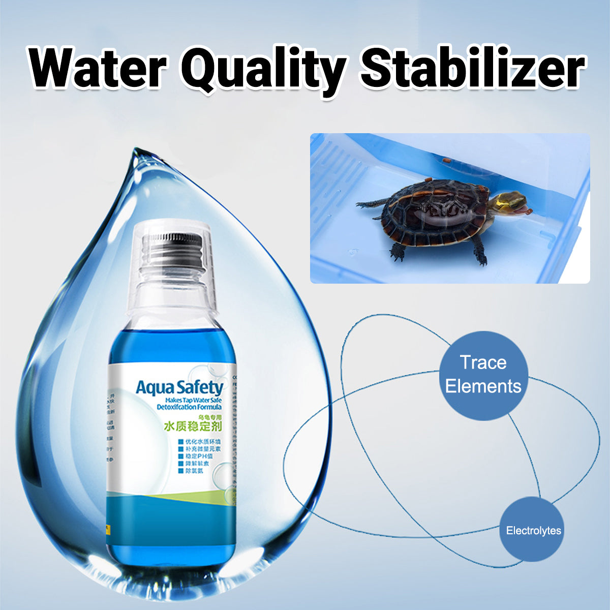 Turtle Water Stabiliser 100ML for Clean & Balanced Aquatic Habitat