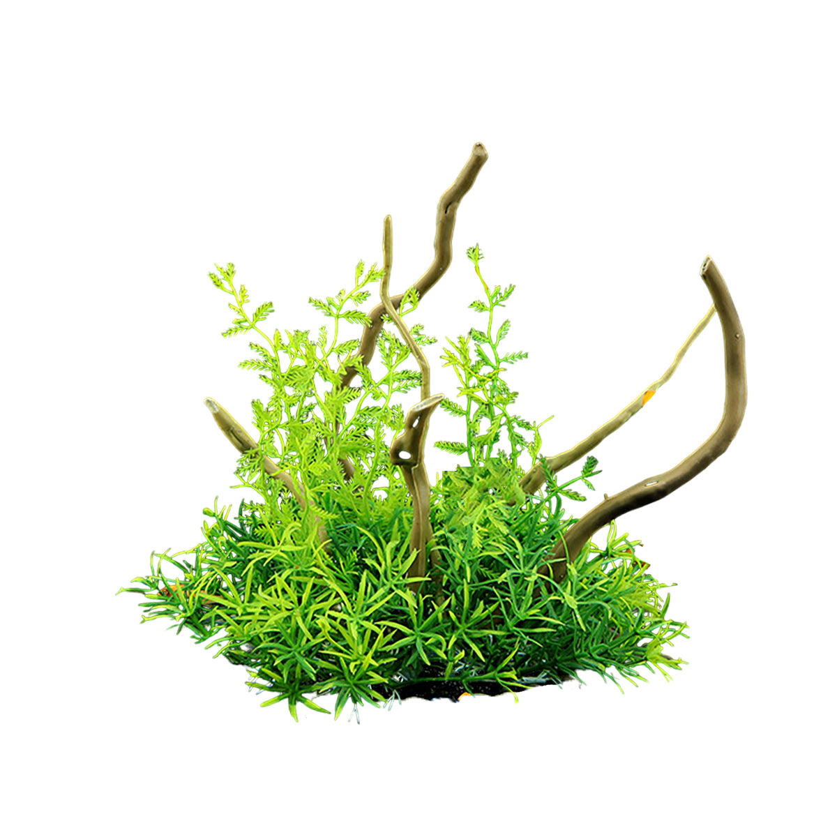 Aquarium Decoration Set with Artificial Wood and Water Grass
