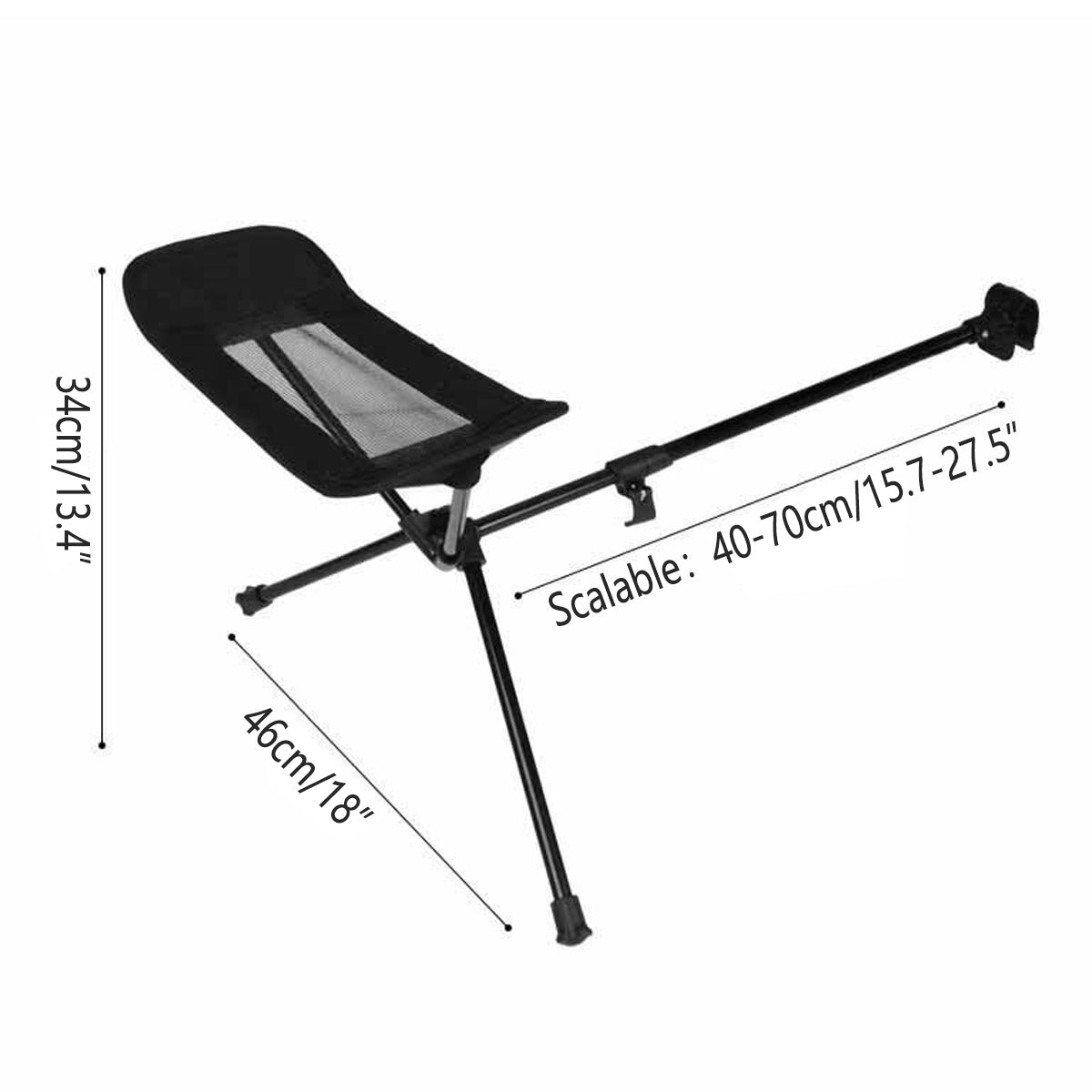 Portable Outdoor Chair Footrest Retractable Folding Lightweight Waterproof